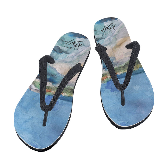 Caribbean flip flops by Scott Kish