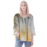 Women's Puff Sleeve Sunset Blouse