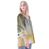 Women's Puff Sleeve Sunset Blouse