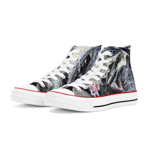 Men's Shark High Top Canvas Shoes