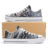 Men's Shark Low Top Canvas Shoes