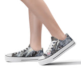 Women's Shark Low Top Canvas Shoes