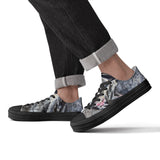 Men's Shark Low Top Canvas Shoes