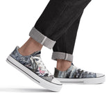 Men's Shark Low Top Canvas Shoes