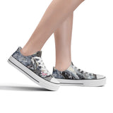 Women's Shark Low Top Canvas Shoes