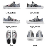 Men's Shark Low Top Canvas Shoes