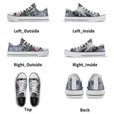 Women's Shark Low Top Canvas Shoes