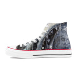 Men's Shark High Top Canvas Shoes