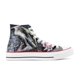 Women's Shark High Top Canvas Shoes