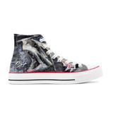 Men's Shark High Top Canvas Shoes