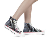 Women's Shark High Top Canvas Shoes