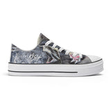 Women's Shark Low Top Canvas Shoes