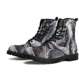 Women's Shark Leather Combat Boots