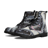 Men's Shark Leather Combat Boots
