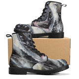Men's Shark Leather Combat Boots