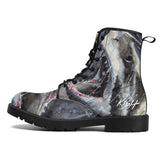 Women's Shark Leather Combat Boots