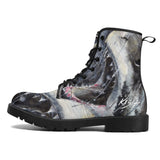 Men's Shark Leather Combat Boots