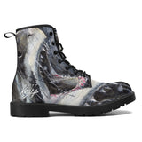 Men's Shark Leather Combat Boots