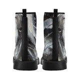 Men's Shark Leather Combat Boots