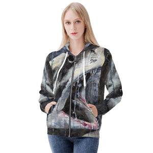 Women's Shark Zip Hoodie