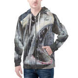 Men's Shark Zip Hoodie