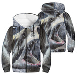 Youth Shark Zip Hoodie