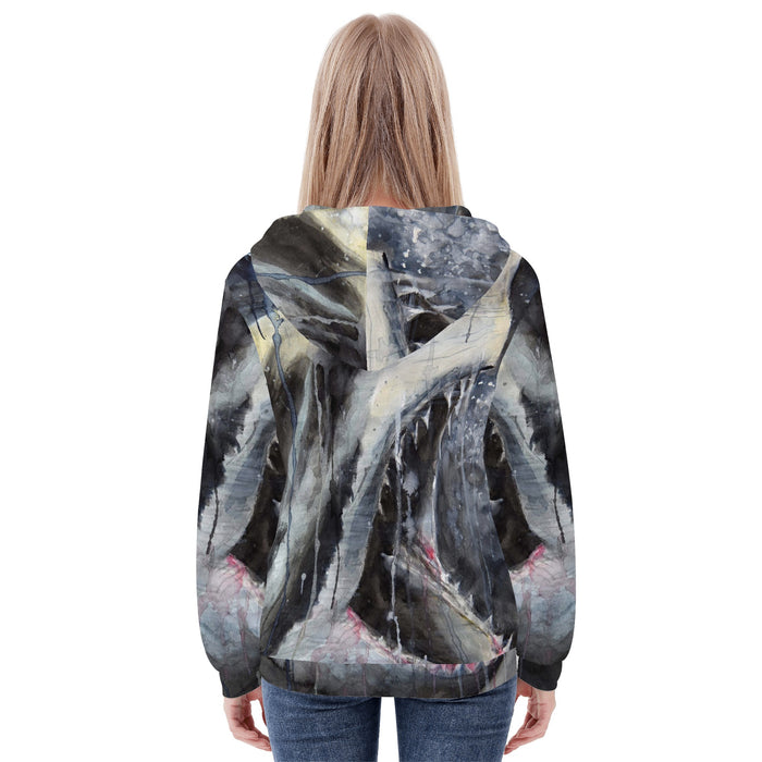 Women's Shark Zip Hoodie