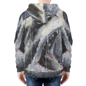 Men's Shark Zip Hoodie