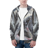 Men's Shark Zip Hoodie