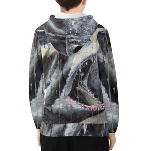 Youth Shark Zip Hoodie