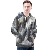 Men's Shark Zip Hoodie