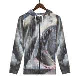 Women's Shark Zip Hoodie