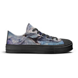 Women's Low Top Canvas Shoes - Dolphin Design