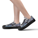 Women's Low Top Canvas Shoes - Dolphin Design