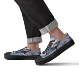 Men's Low Top Canvas Shoes - Dolphin Design