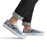 dolphin low top men's canvas shoes