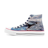 dolphin high top canvas shoes