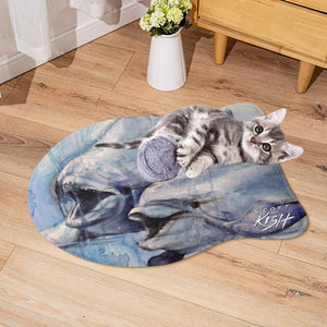 dolphin cat rug