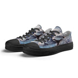 Men's Low Top Canvas Shoes - Dolphin Design