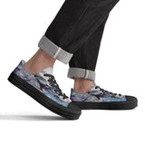 Men's Low Top Canvas Shoes - Dolphin Design