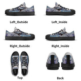 Men's Low Top Canvas Shoes - Dolphin Design
