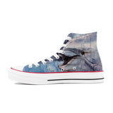 women's canvas shoes with dolphin design