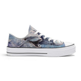 Women's Low Top Canvas Shoes - Dolphin Design
