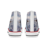 dolphin high top shoes - back view