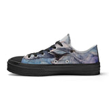 Men's Low Top Canvas Shoes - Dolphin Design