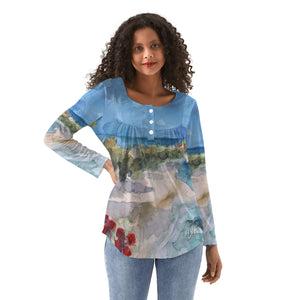Women's Tropical Babydoll Top