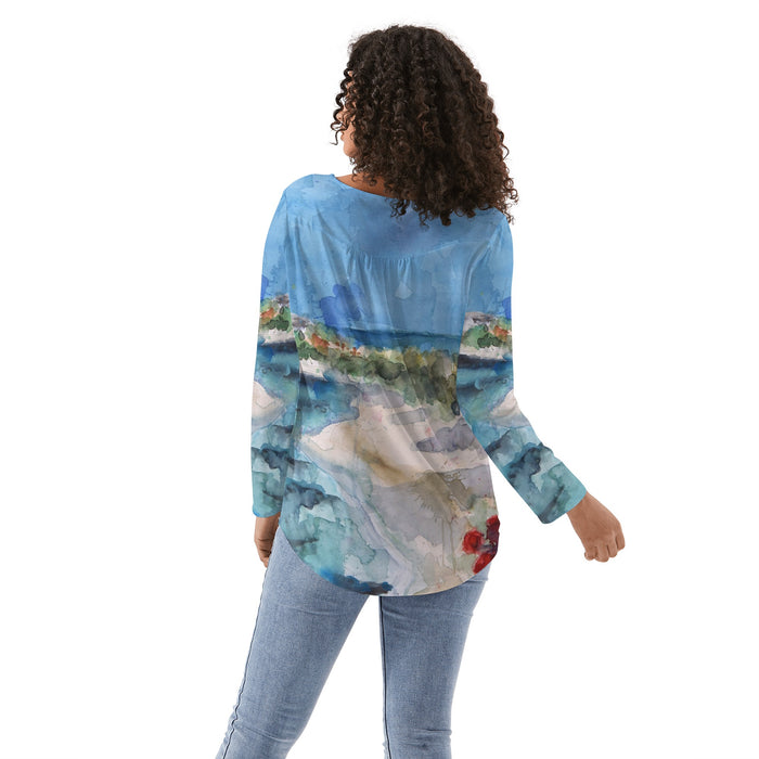 Women's Tropical Babydoll Top
