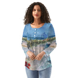 Women's Tropical Babydoll Top