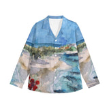 Women's Long Sleeve Button Down Beach Shirt