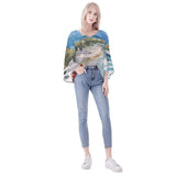 Women's Tropical Puff Sleeve Blouse